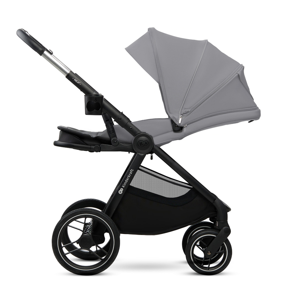 KINDERKRAFT Kombinált babakocsi Nea 2 2in1 Platinum Grey